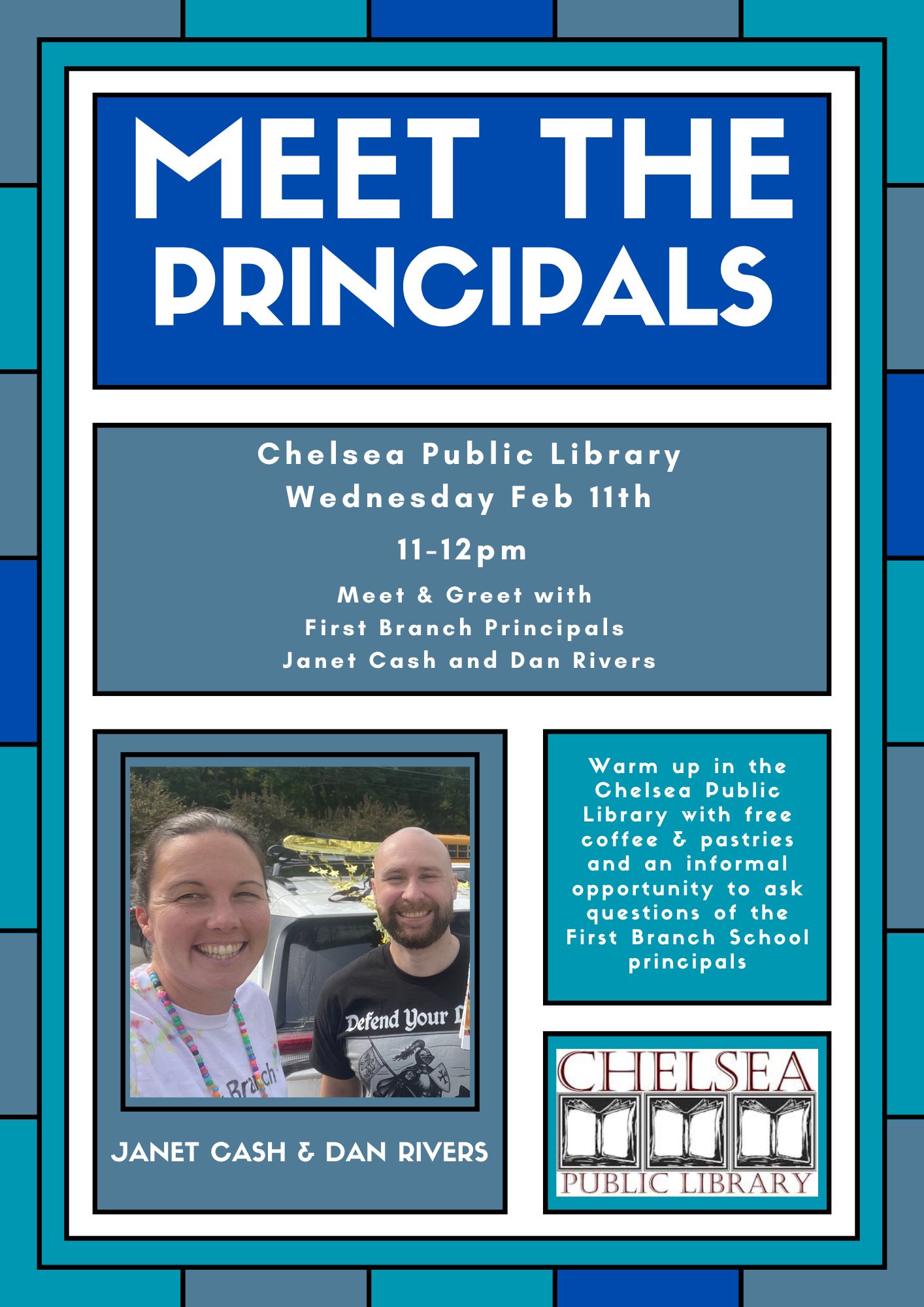meet the principals 2/11 at 11am at CPL